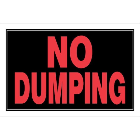 Hillman No Dumping, Plastic, 7.99 in x 12 in 839900
